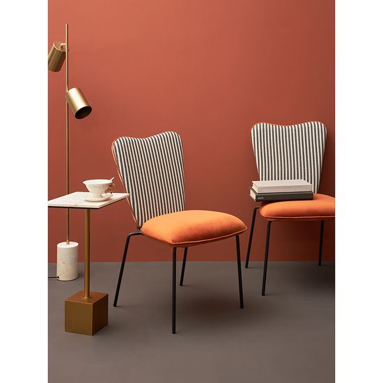 Стул pompadour, велюр, терракотовый