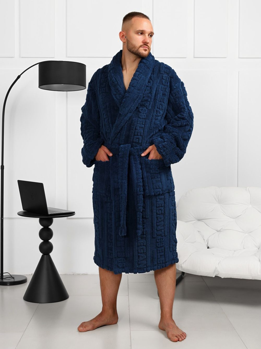 Халат мужской Идеал-3 Виотекс СИНИЙ