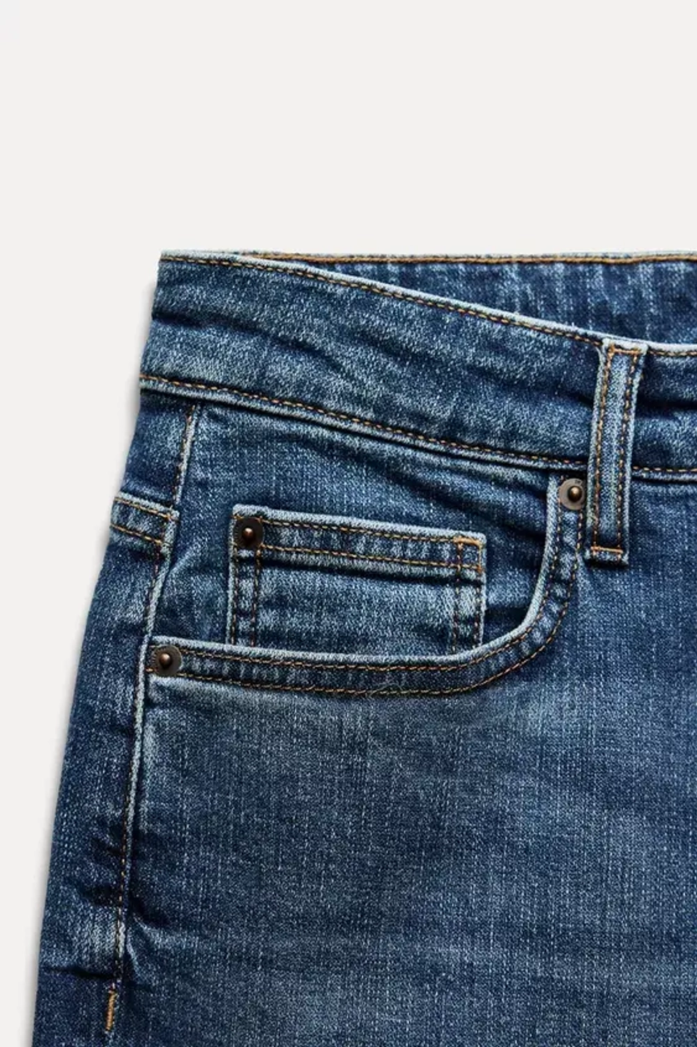 ZARA ДЖИНСЫ СВОБОДНОГО КРОЯ ИЗ КОЛЛЕКЦИИ ZW С СРЕДНЕЙ ПОСАДКОЙ, СИНИЙ