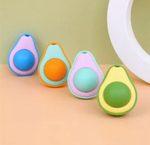 Игрушка для кошек мячик вращающийся «Счастливый хвост!», цвет желтый/зеленый, 6*4,6см