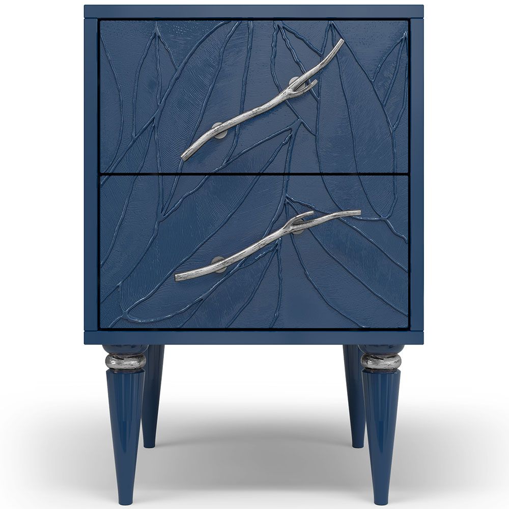 Тумба Арт Колор leaves Классик Сильвер Королевский синий