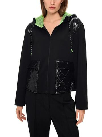 Marc Cain Куртка спортивная с капюшоном и лаковыми вставками