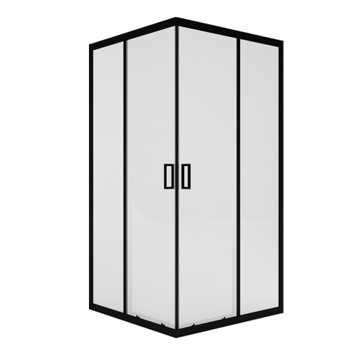 Душ.ограждение City Trend Black 1000*1000*1850 квадрат (стекло 6мм прозр, черн.ал.проф,без поддона)