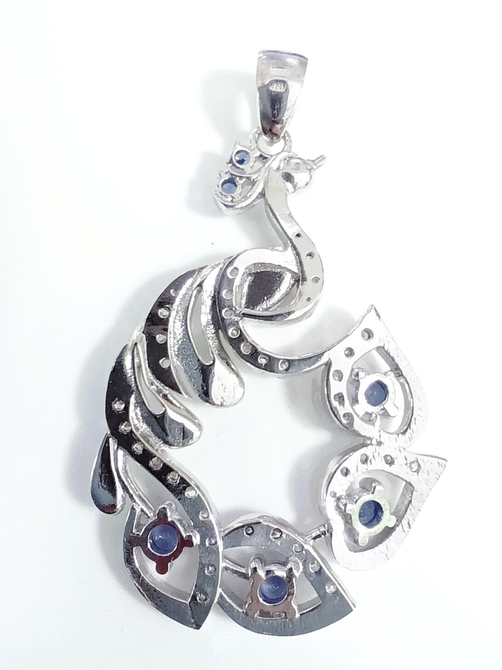 Подвеска серебряная Эстерелла, 925 проба, с аквамарином и фианитом/Ф