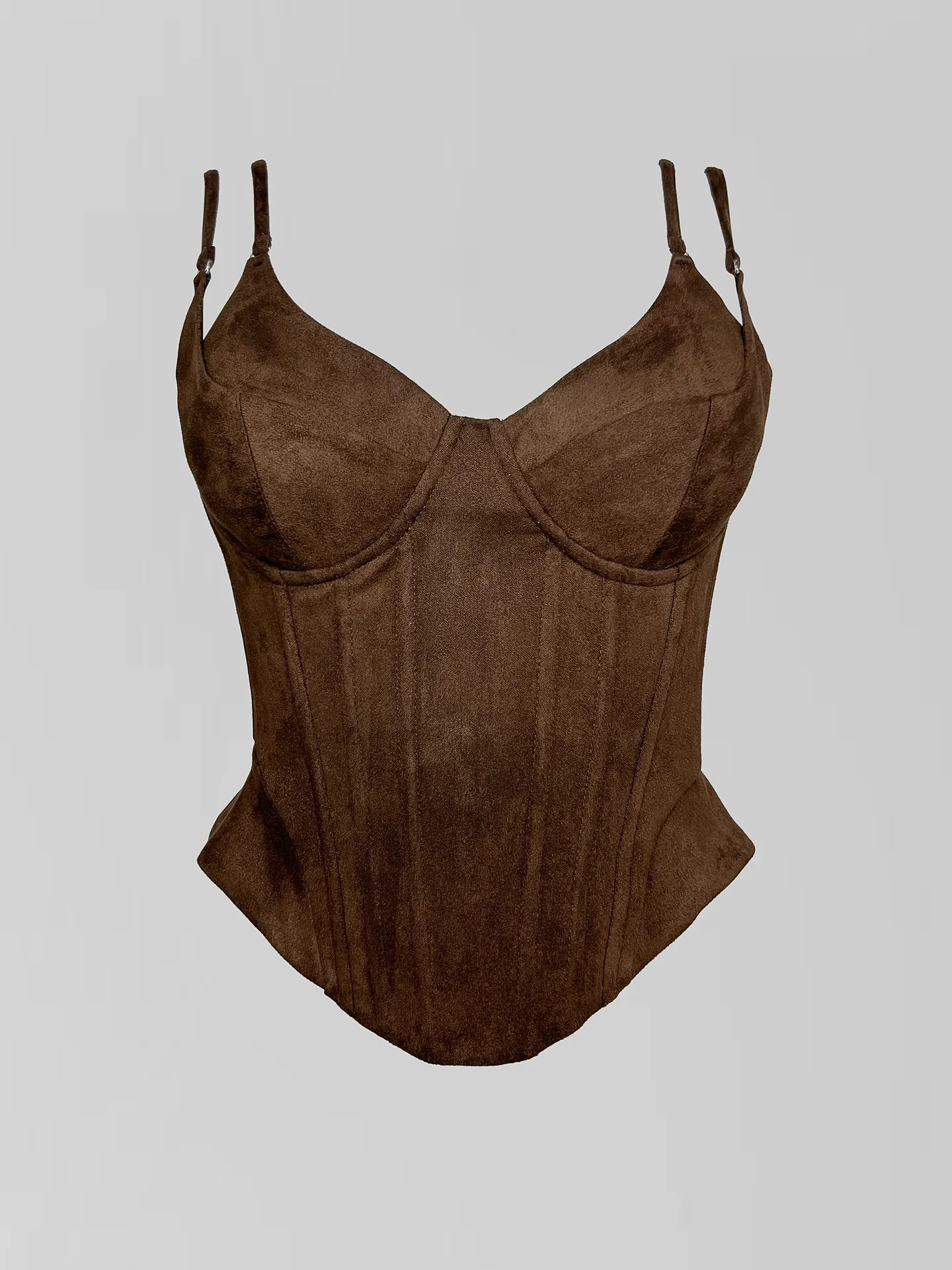 Корсет Agdali Brand замшевый однотонный с двойными лямками