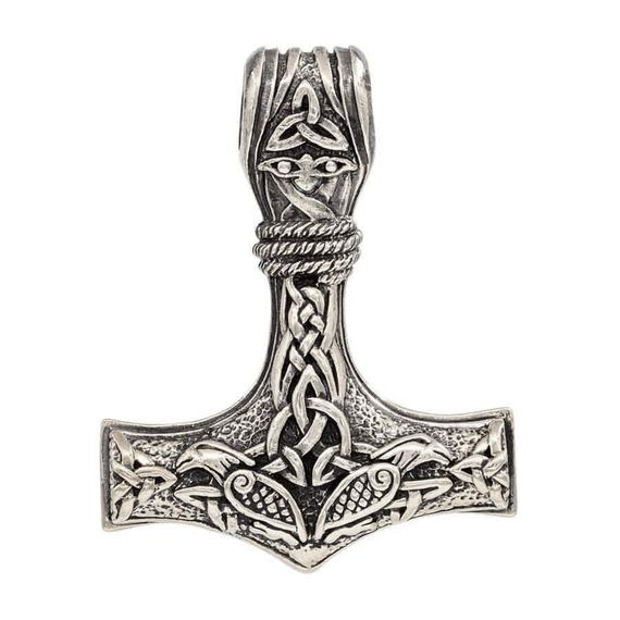 Молот Тора большой - подвеска из мельхиора, вид 1