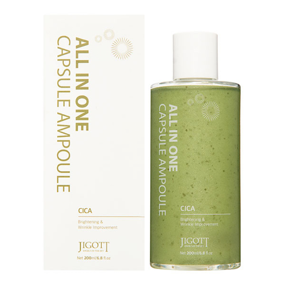 JIGOTT All-In-One Cica Capsule Ampoule Мультифункциональная сыворотка для лица с экстрактом центеллы азиатской 200мл