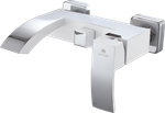 Смеситель для ванны GZ44032-F однорычажный латунный с изливом, хром/белый