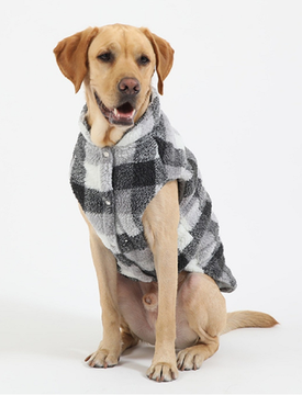 Puppy Gallery Кофта Эстафета в клетку серая с белым