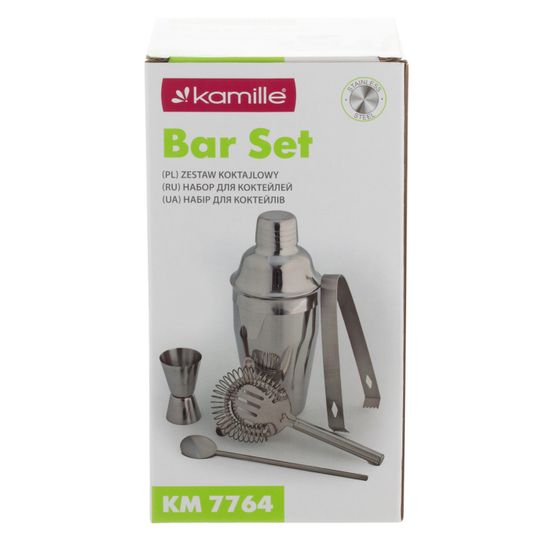 Набор бармена 5 предметов Kamille KM 7764 для приготовления коктейлей