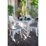 Стол пластиковый  арт.СП-МТ001 квадратный (белый)