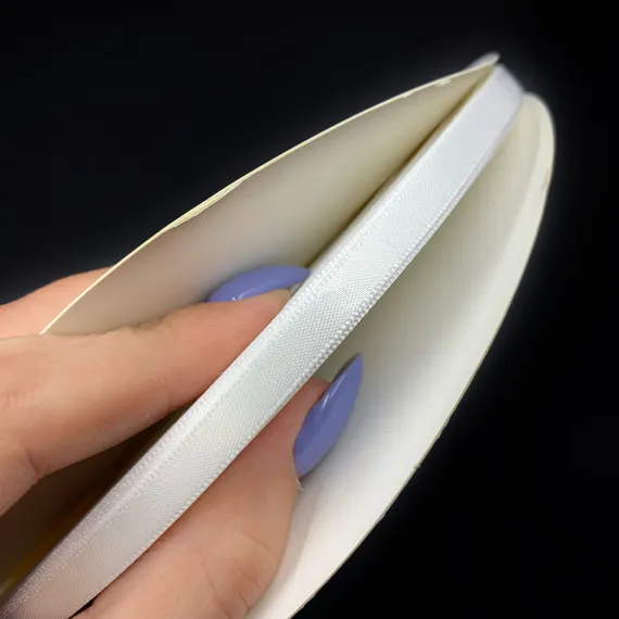 Атласная лента 6 мм, белая, Arta-F