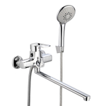 Смеситель для ванны и раковины 40к ПРОФСАН ПСМ-777-017 "ПЛЮС"  эксцентрики "ЕВРО",  ХРОМ