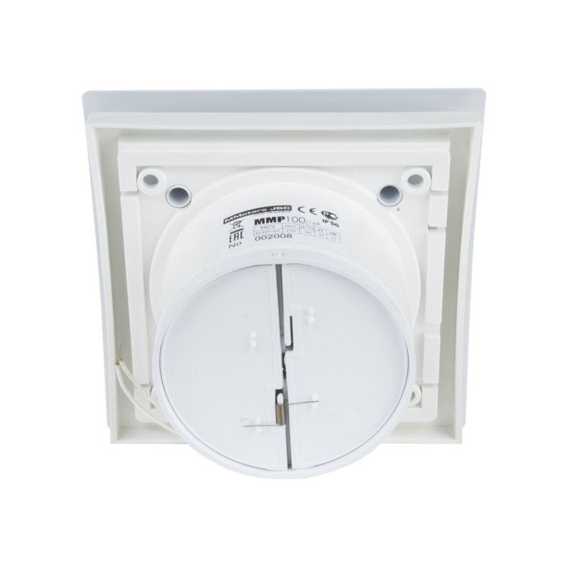 Вытяжной  вентилятор ММ-Р 01 пластик овал 105 м³/час с обратным клапаном белый