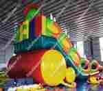 Батут-горка "Дракон 3" с шипами, 11*6*8,5 м