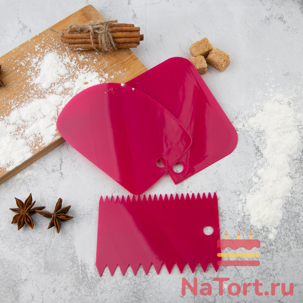 Набор шпателей кондитерских, 3 шт