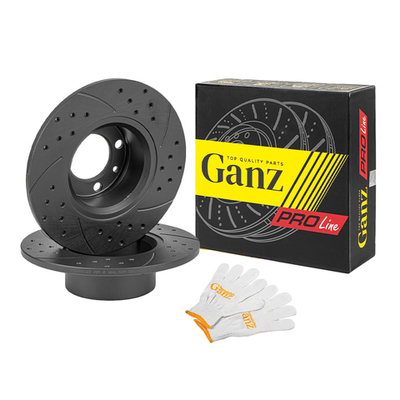 Диск тормозной передний перфорированный PRO-Line с покрытием ВАЗ 2101-07 (компл.2 шт) GANZ GIJ10119S