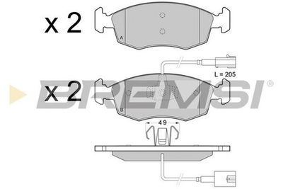 BREMSI - BP3433-BMS - Brake Pad Set, disc brake
