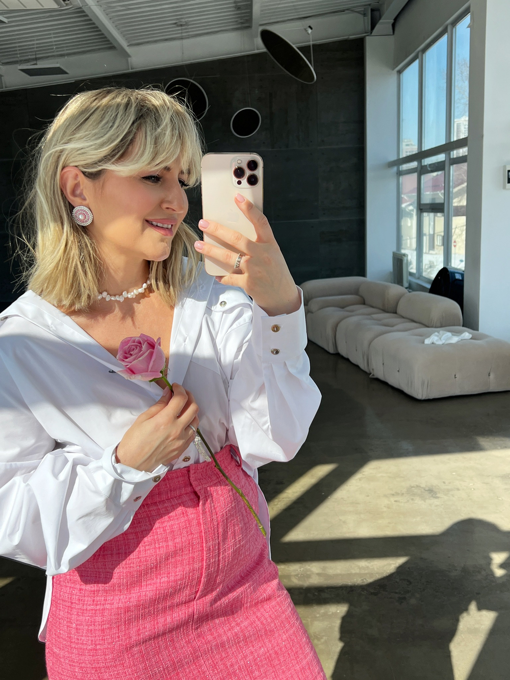 Рубашка с разными пуговицами белая 3