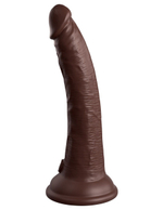 Коричневый фаллоимитатор 7  Silicone Dual Density Cock - 21 см.