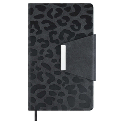 Ежедневник недатированный ESCALADA, А5, 160 л., арт. 70666/ 15 ВИНЧЕНЦО СЕРЫЙ (кожзам: 125x211 мм, твёрдый переплёт, материал обложки: искусственная кожа "Винченцо"; способ крепления блока: ниткошвейный; декор: блинтовое тиснение, металлический шильд