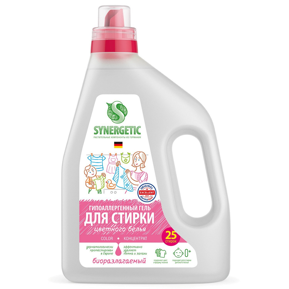 Гель для стирки Synergetic Color 1.5л