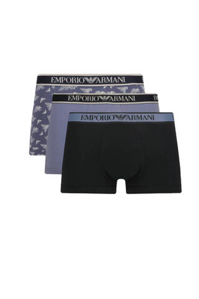 Трусики-боксеры 3шт. Emporio Armani - темно-синий(111357 3F717)
