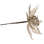 Украшение новогоднее «Пуансеттия-Волшебство» 16 см, Шампань