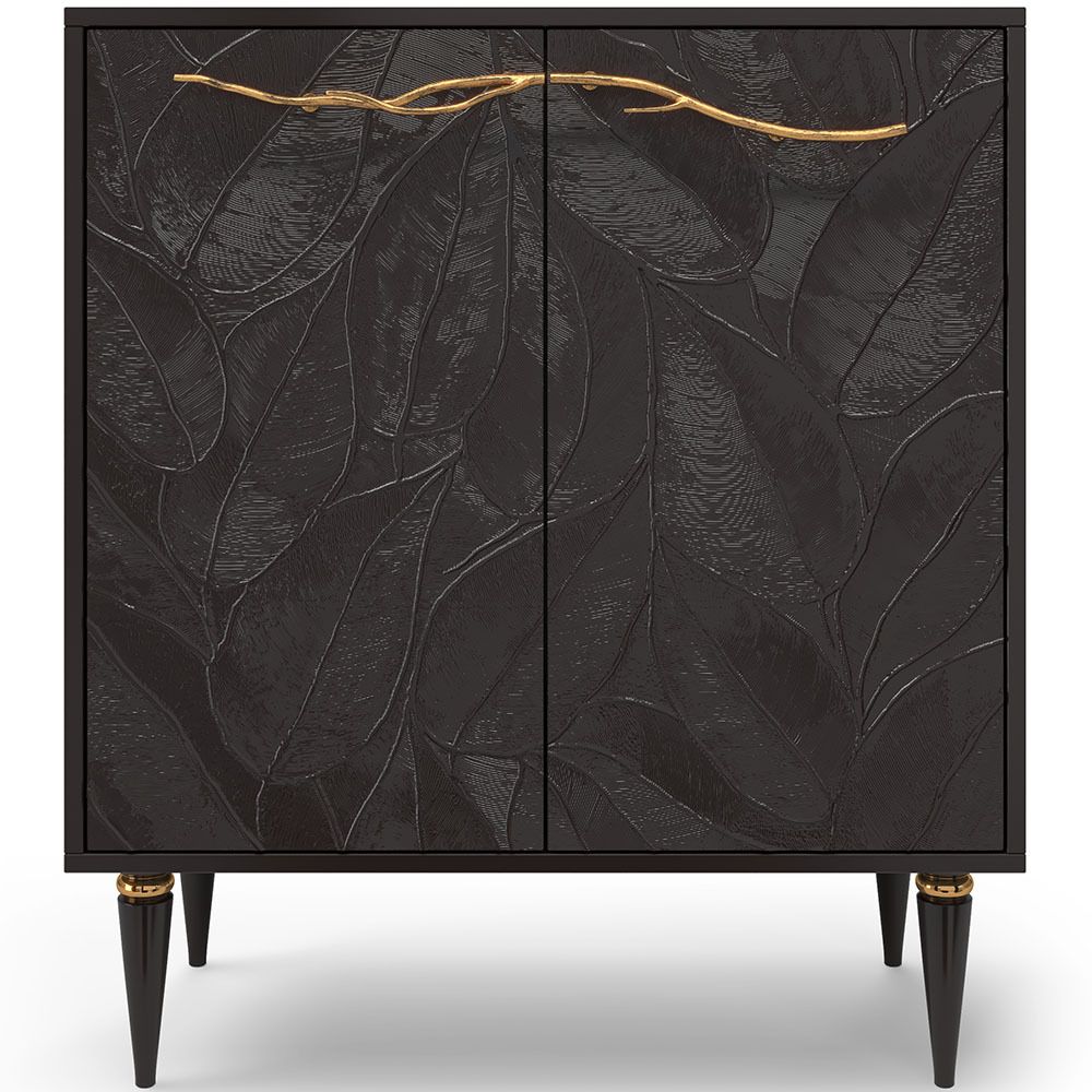 Комод Арт Колор leaves Классик Голд с 2 полками Терпкий коричневый