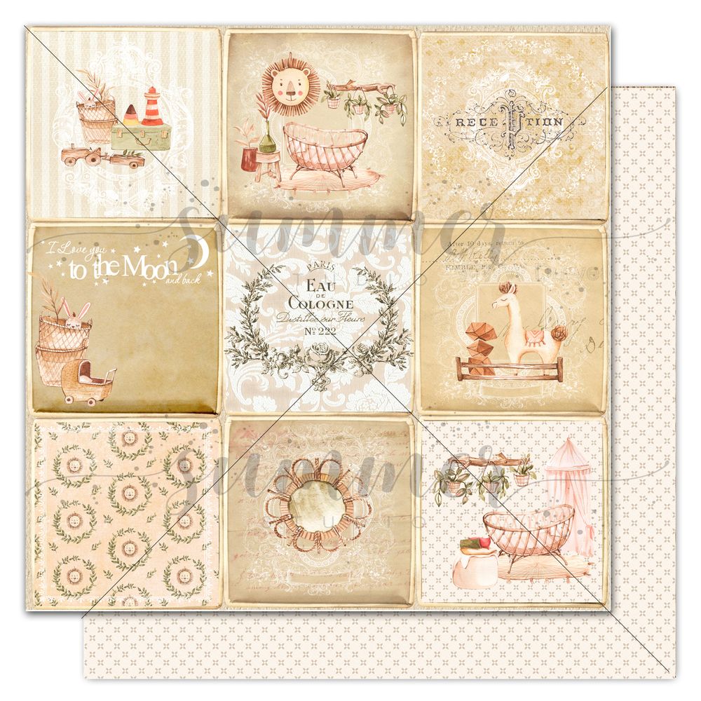 Лист двусторонней бумаги &quot;Baby&#39;s card&quot; 190гр,30,5*30,5см, SS12112020-4