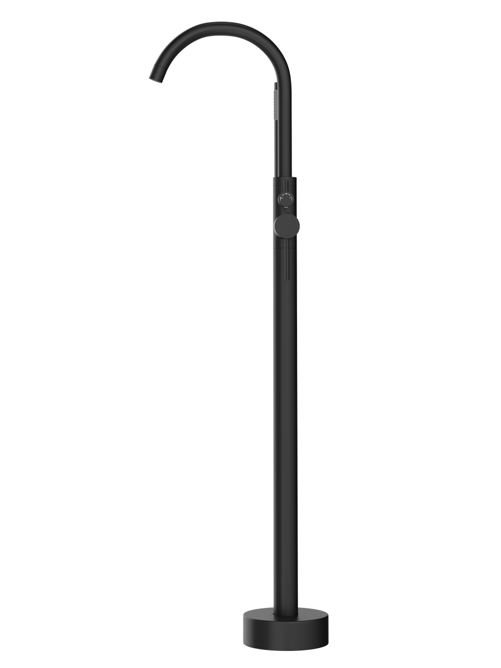 Напольный смеситель для ванны с душем STWORKI Лунд S25130BK матовый черный