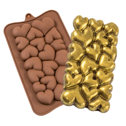 Форма для плитки "Объемные сердца"