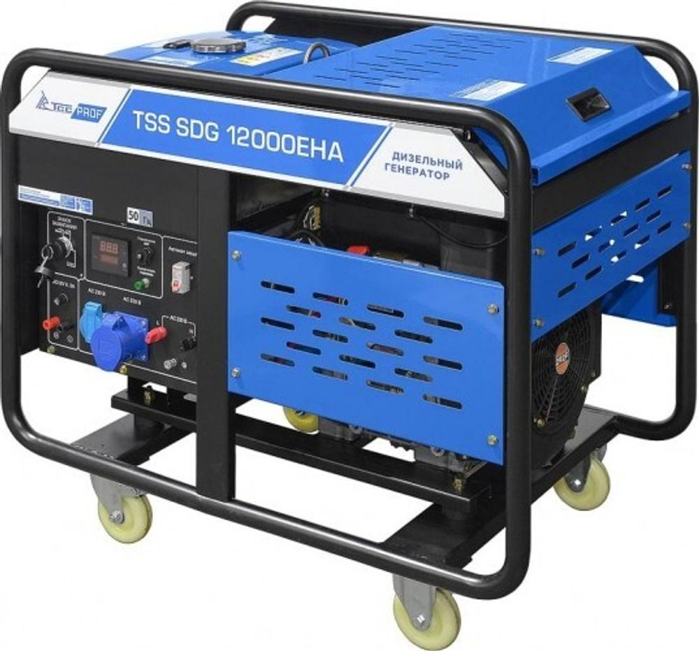 Электростанция дизельная с воздушным охлаждением ТСС SDG12000 EHA открытая 100057