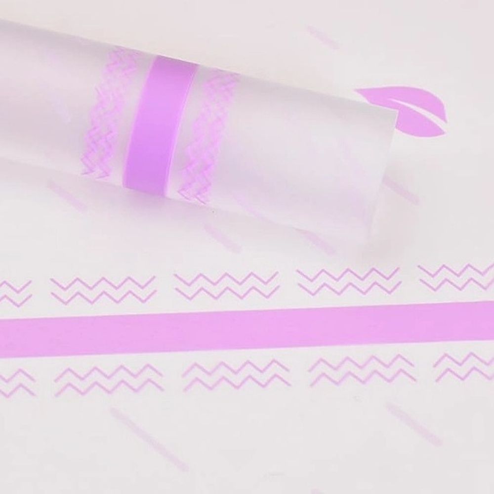 Пленка матовая "Листья" (10м) ЛИЛОВЫЙ