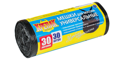 Мешки для мусора универсальные в рулоне Крепак 30 литров - 30 штук