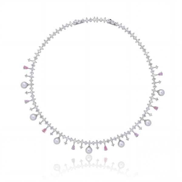 Колье капли жемчуг