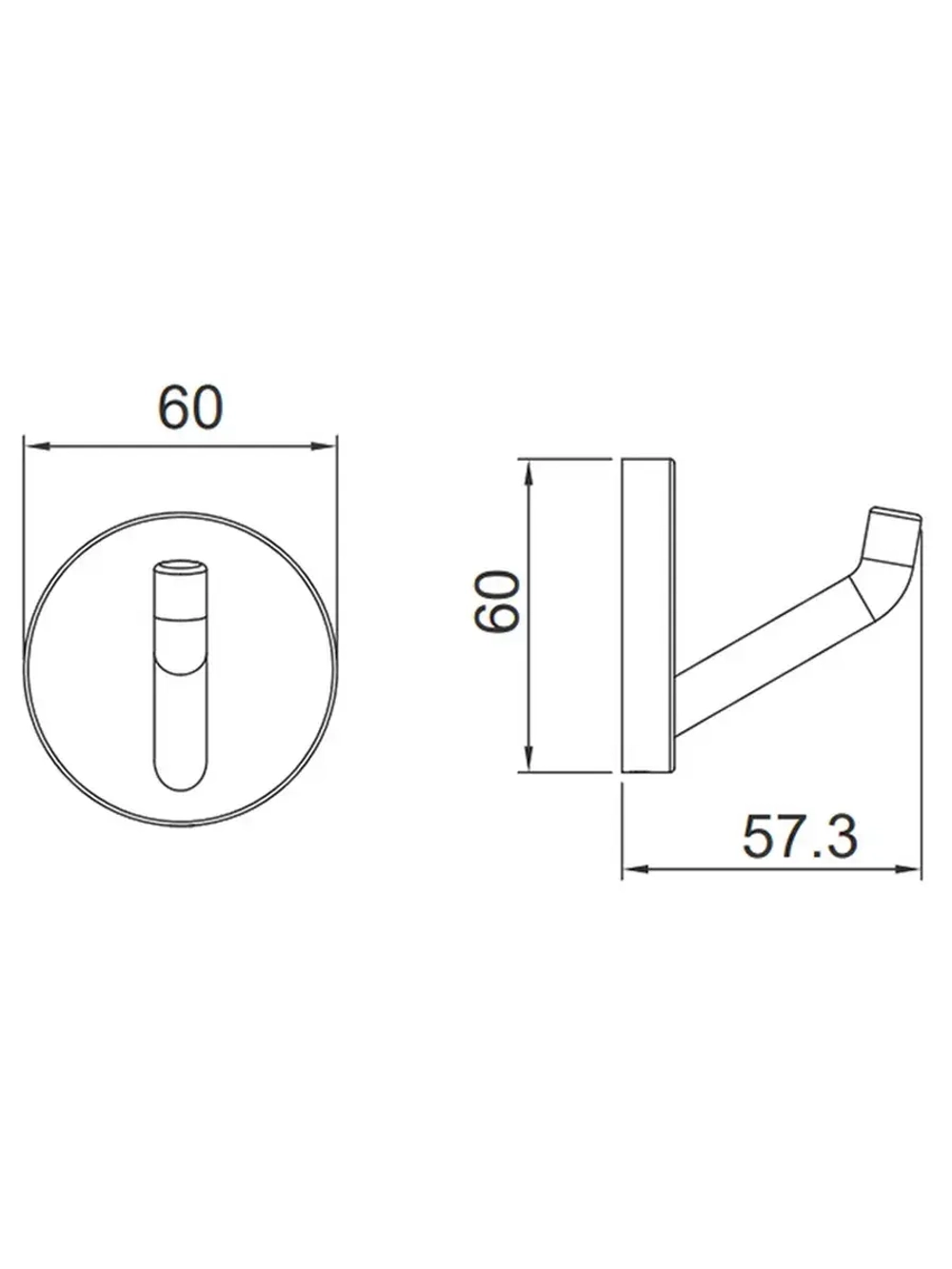 Крючок двойной настенный GAPPO G30705-19