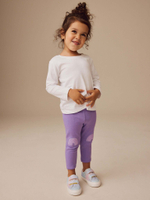 Легинсы с флисовой подкладкой и вышивкой для девочки Next E51-644, Сиреневый