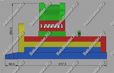 Надувная горка-робот "Дракоша" 10*6*5 м