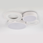 Потолочный светодиодный светильник 67Вт, 4500лм, 3000-6000K, Ra>80, плавная регулировка мощности, изменение цветовой температуры, пульт, металл/акрил, белый