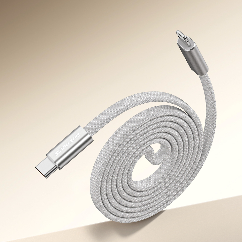 Кабель для быстрой зарядки 27W в тканевой оплетке длина 100см (1м) с разъемом Type C на Lightning, серия AUTO Series Aluminum от Dux Ducis