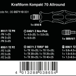 Набор Kraftform Kompakt 70 Universal, 32 предмета WERA 05057110001