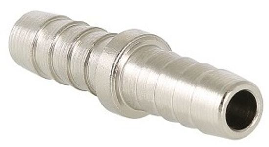 Соединитель для шланга Valtec 14 мм латунный никелированный VTr.657.N.1414