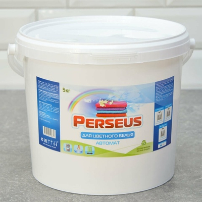 Порошок стиральный "PERSEUS" автомат для цветного белья, ведро 5кг