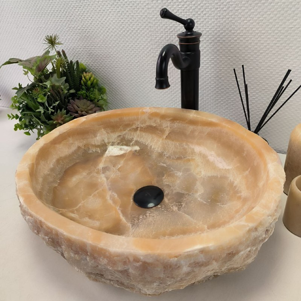 Раковина из оникса Erozy Yellow EO-62186 51*42*15 0099