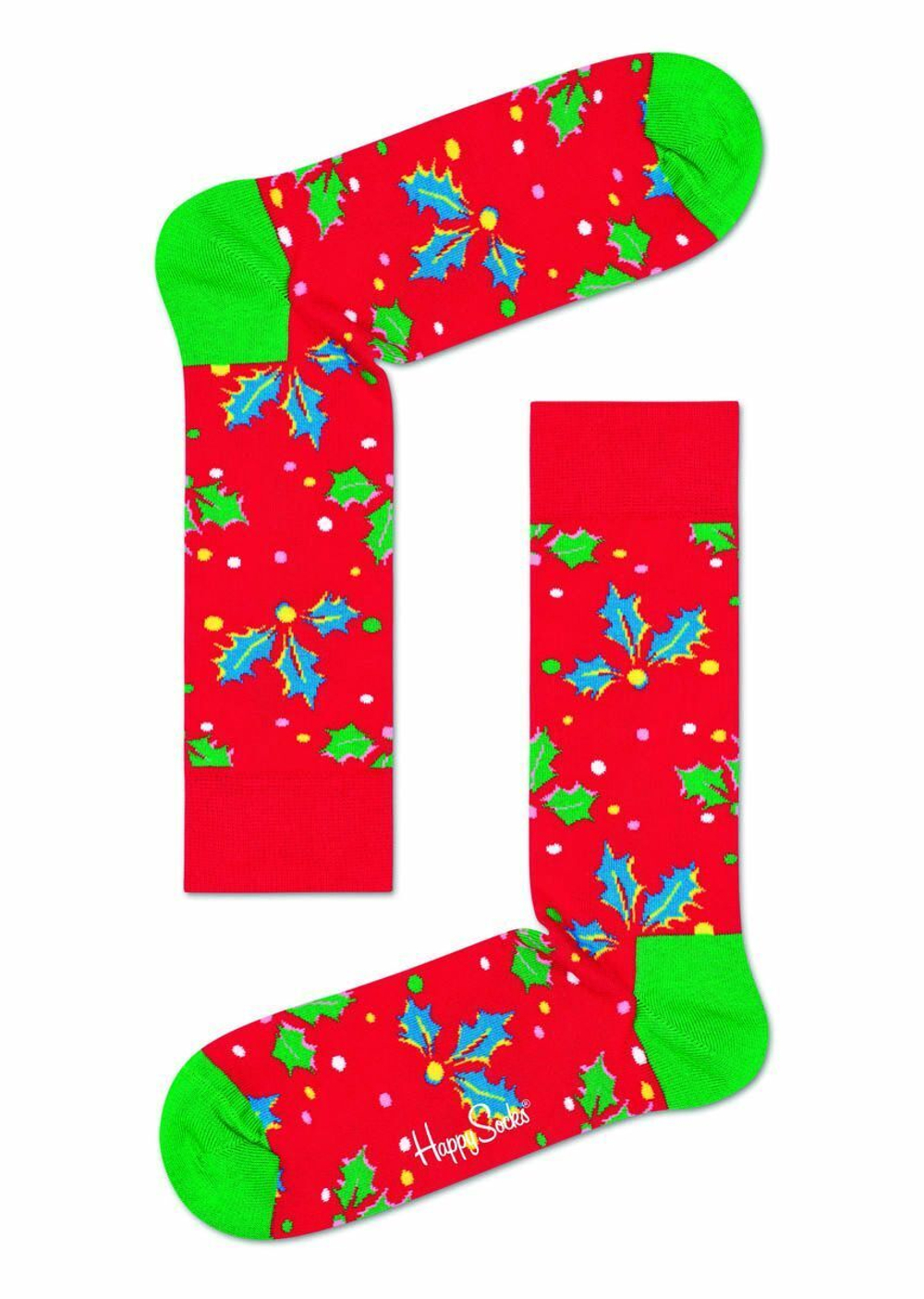 Носки унисекс Holly Sock с остролистом (Размер: 25) (Цвет: красный)