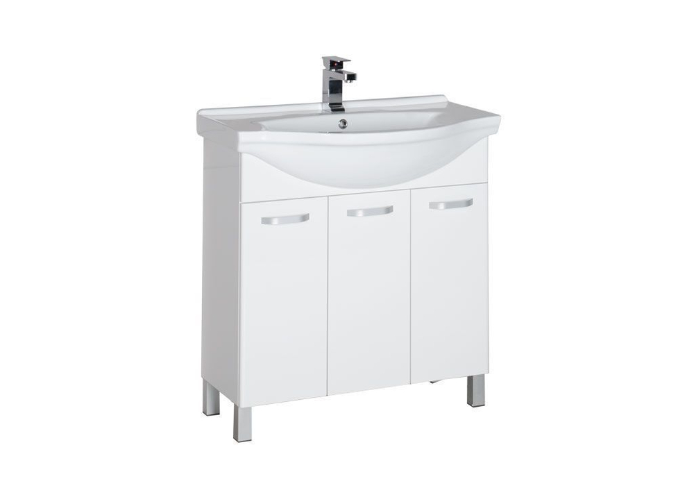 Тумба с раковиной Aquanet Глория 80 белый