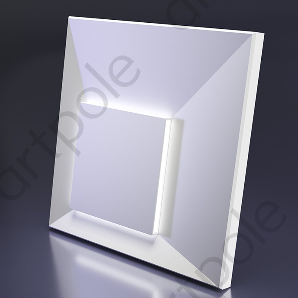 Гипсовые 3D панели Artpole PLATINUM MALEVICH + LED - MALEVICH LED platinum (нейтральный свет) - 9.63
