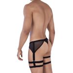 Мужские трусы тонги черные Pikante REBEL THONG GARTER BELT 034511