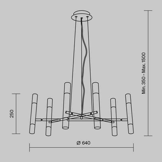 Подвесной светильник Maytoni MOD031PL-12B